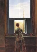 Caspar David Friedrich Woman at the Window (mk10) oil painting